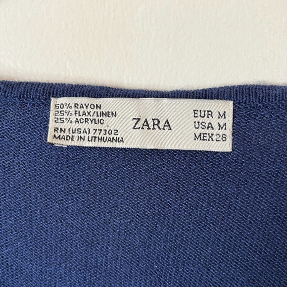 ZARA linen top - size M - EUC - Picture 2 of 3